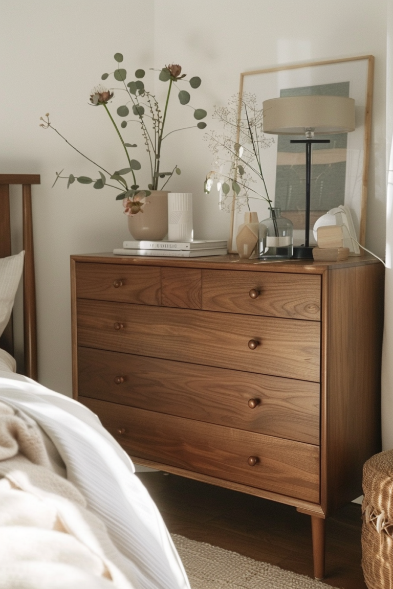 Mid-Century Modern Bedroom Dresser - Quiet Minimal