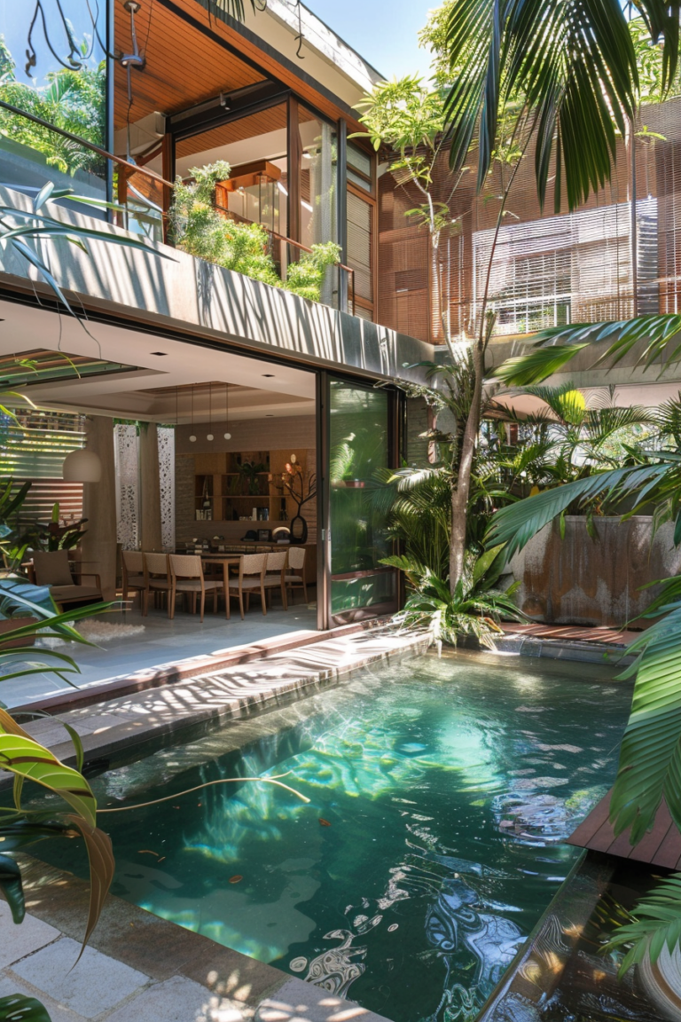 Tropical Backyard Ideas: Exotic and Lush - Quiet Minimal