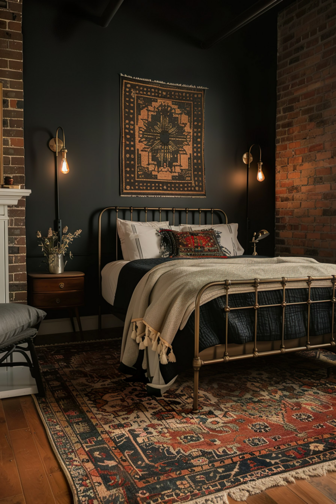 Black Accent Walls Bedroom - Quiet Minimal