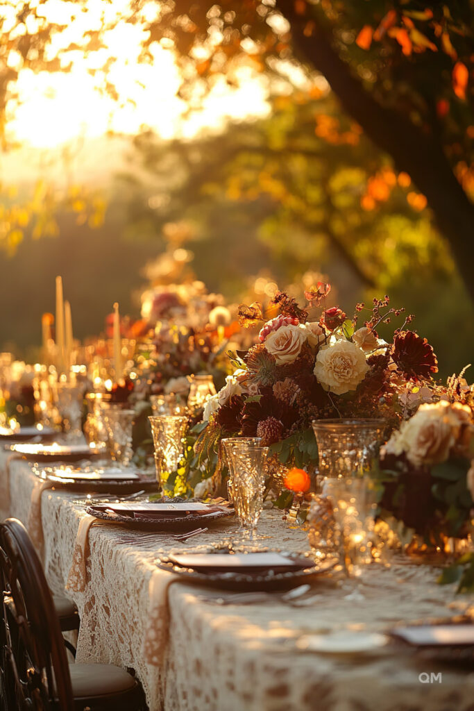 Fall Wedding Table Decorations: Elegant Settings - Quiet Minimal