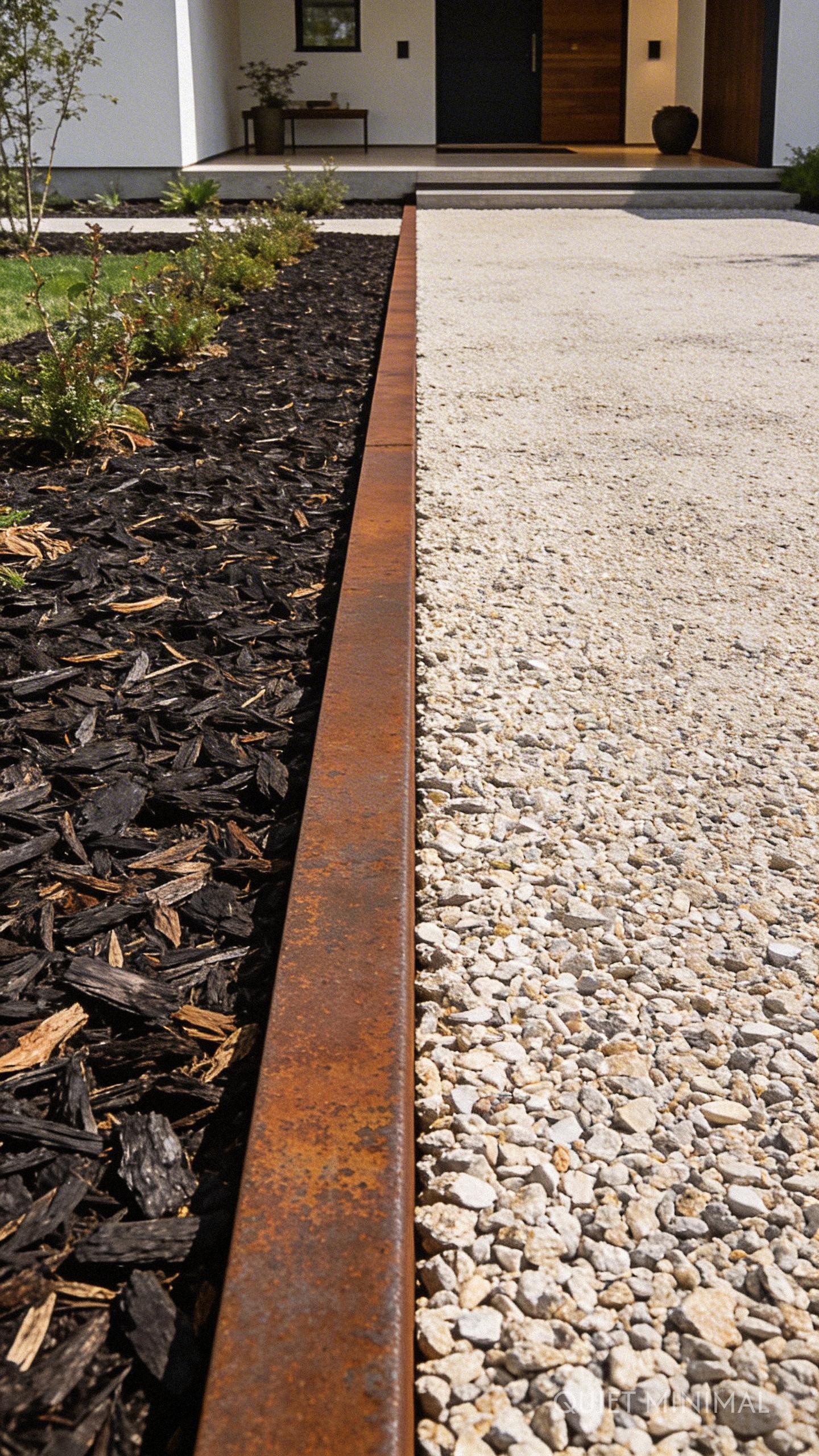 Simple Landscaping Front Yard Without Watering Grass - Quiet Minimal