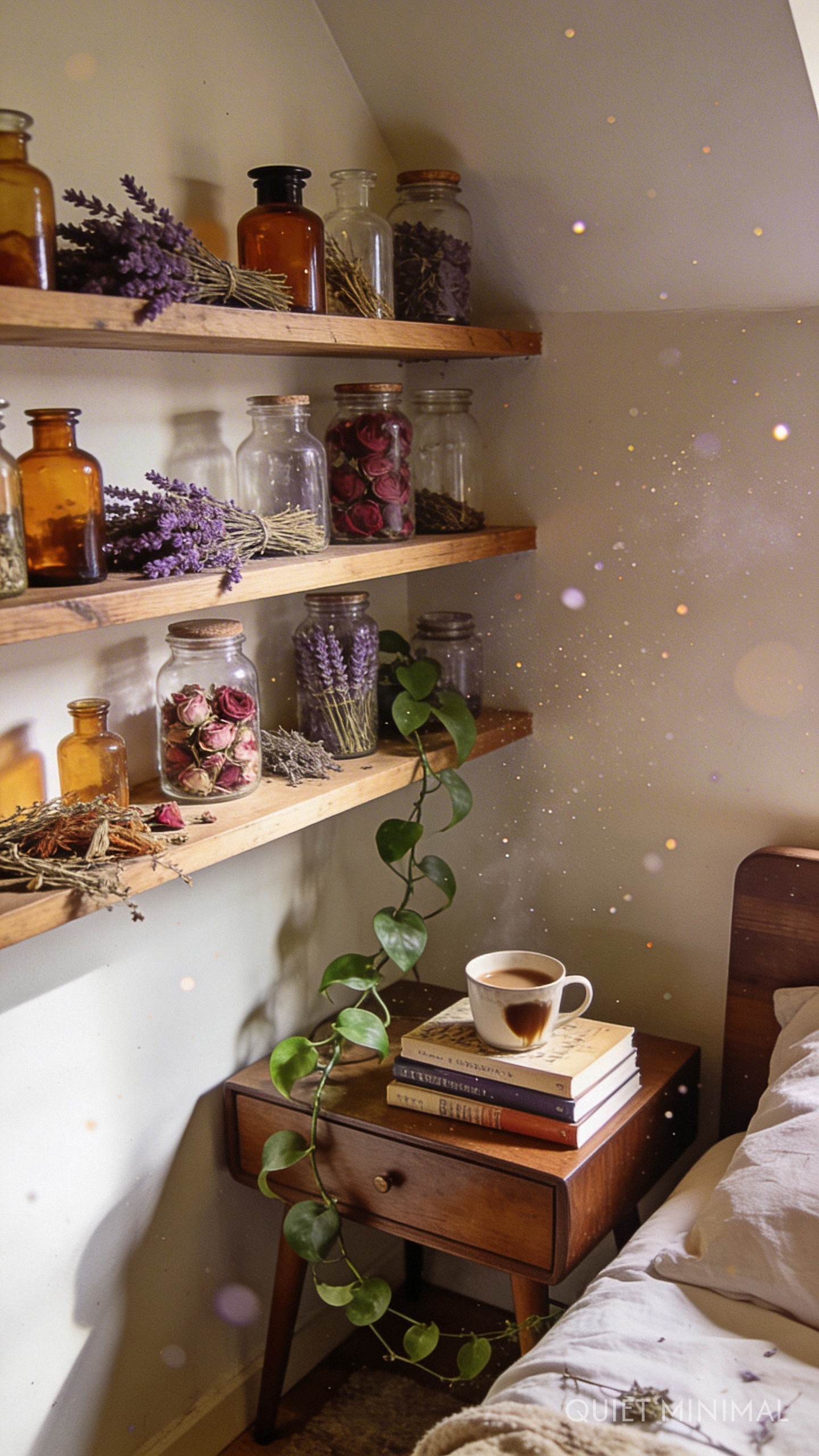 Cozy Whimsical Bedroom Using Dried Herbs Vs Cheap Decor - Quiet Minimal