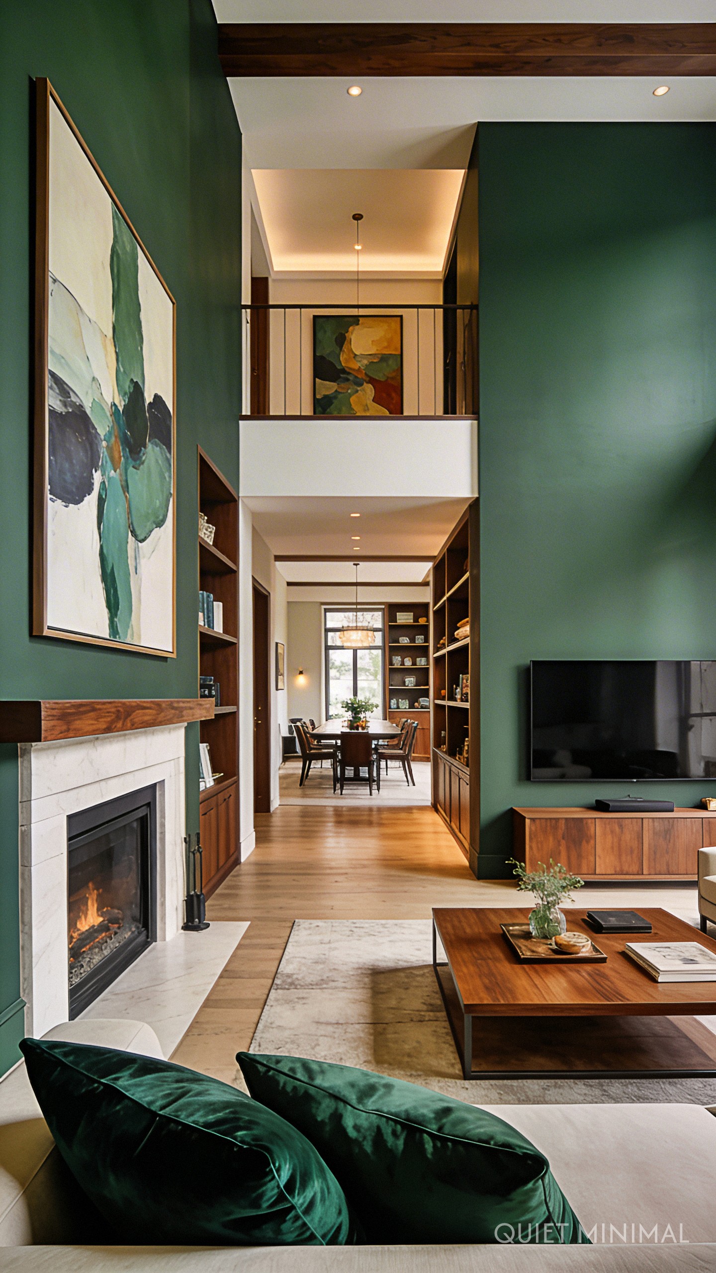 How To Zone Long Living Room Layout With Fireplace Properly?