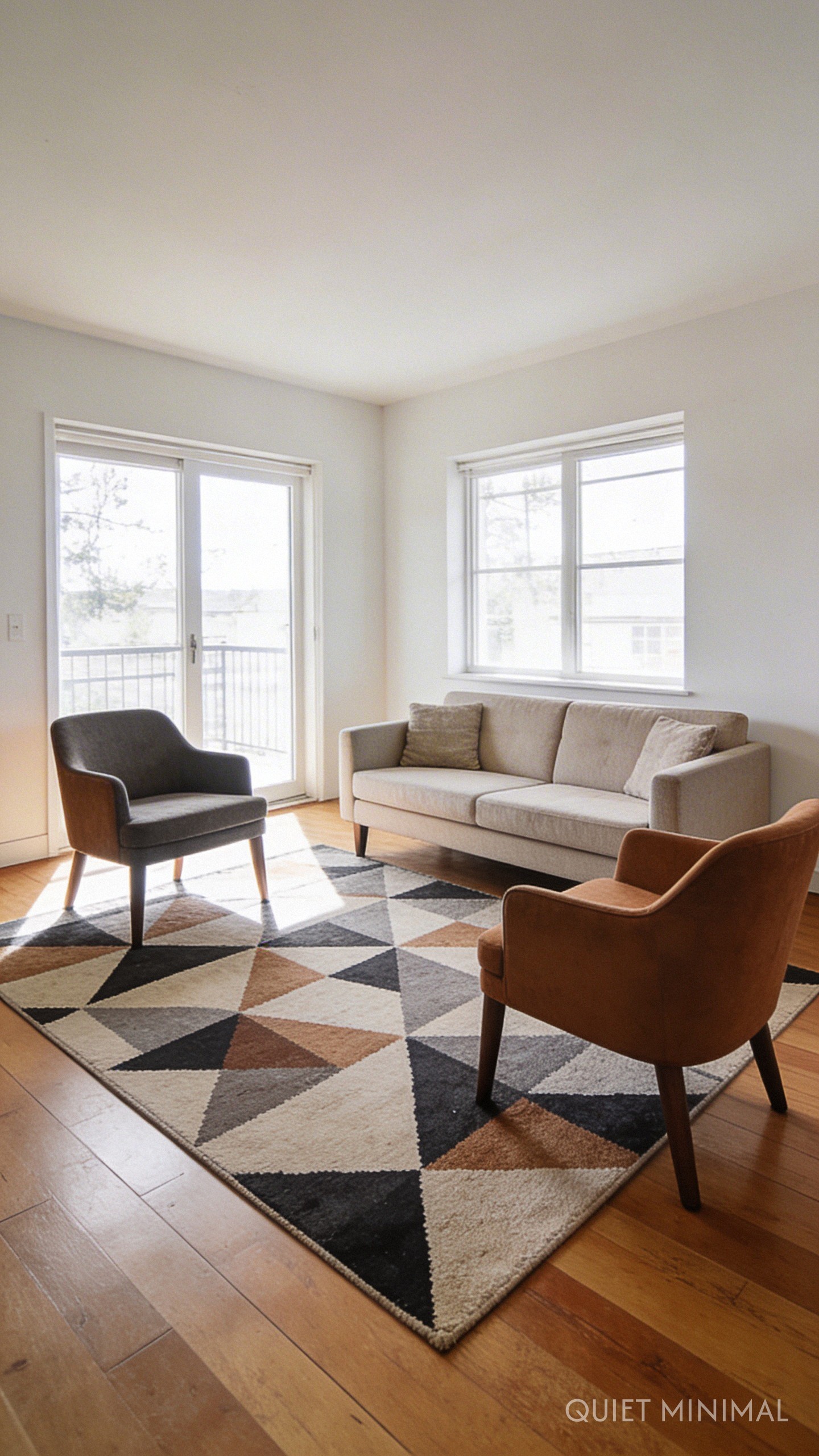 Why Small Open Living Room Ideas Need Large Rugs? - Quiet Minimal