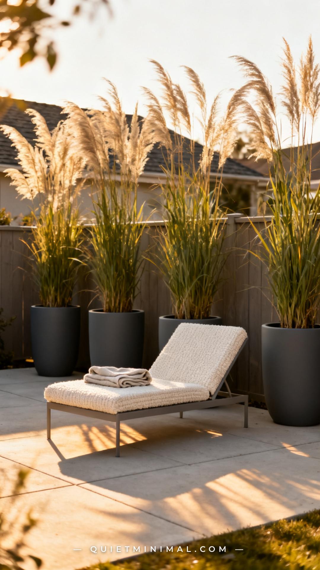 12 Backyard Privacy Ideas Using Tall Grasses and Planters