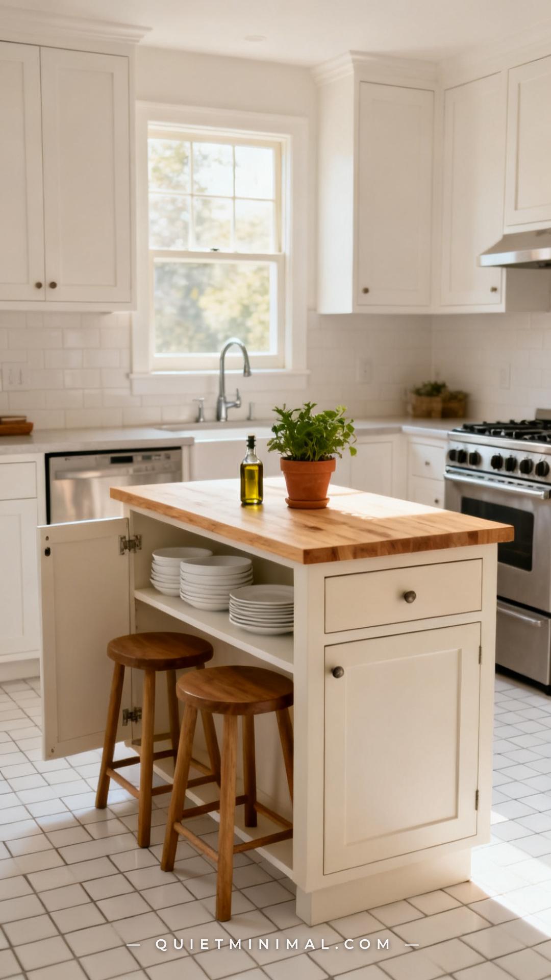 13 Kitchen Island Ideas for Small Kitchens That Actually Work - Quiet ...