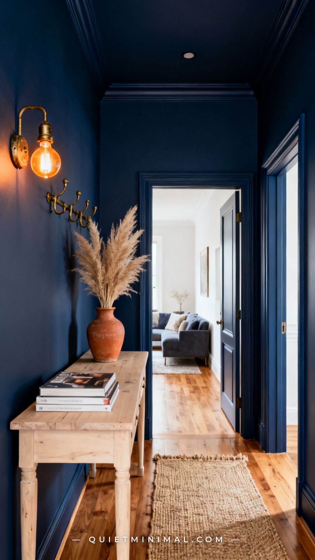 10 Navy Entryway Ideas That Make a Small, Dark Space Feel Incredibly ...
