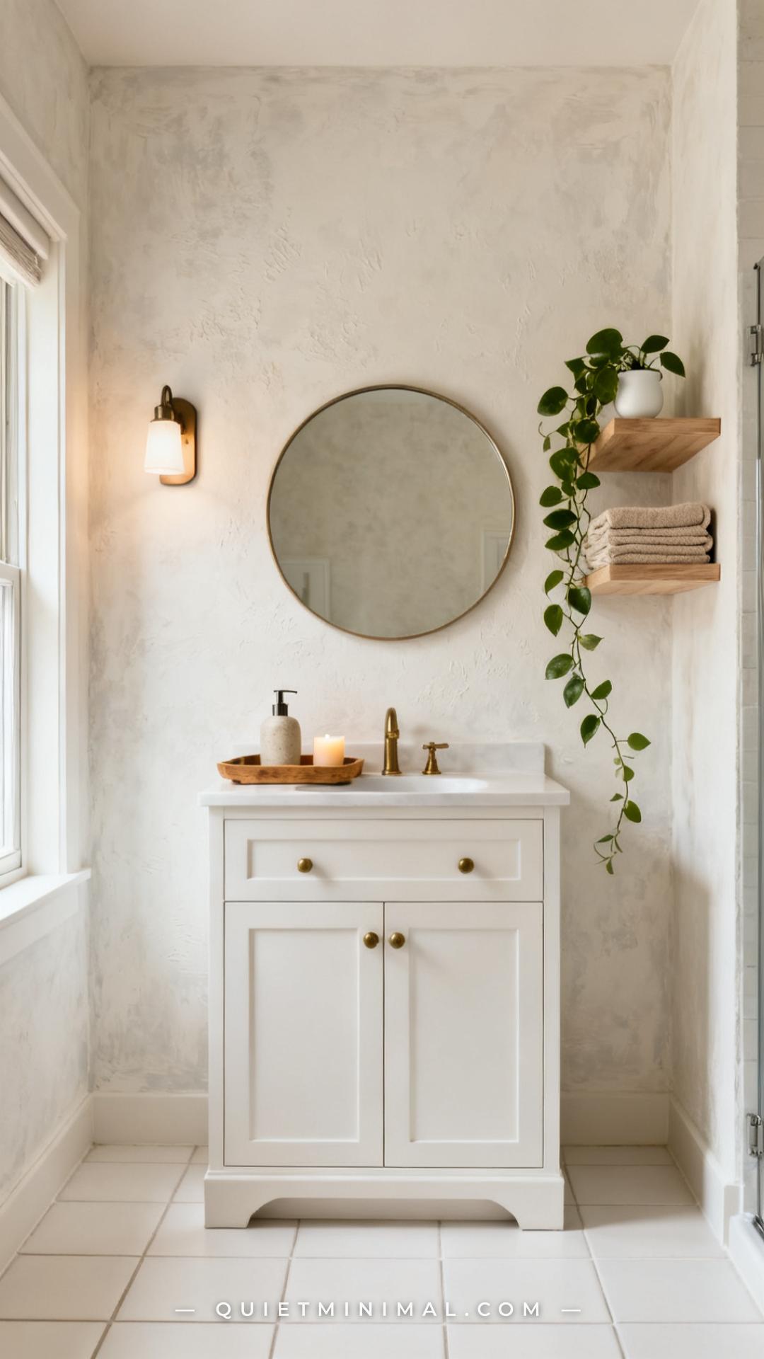A medium-wide photograph establishes the full bathroom