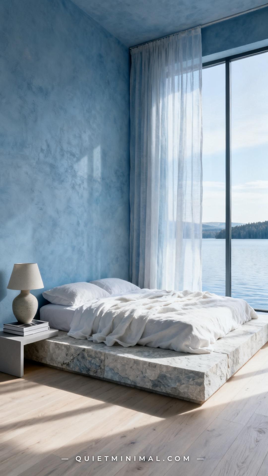 27 Cool Blue Bedroom Ideas With Icy Mineral Tones That Feel Serene, Not Sterile