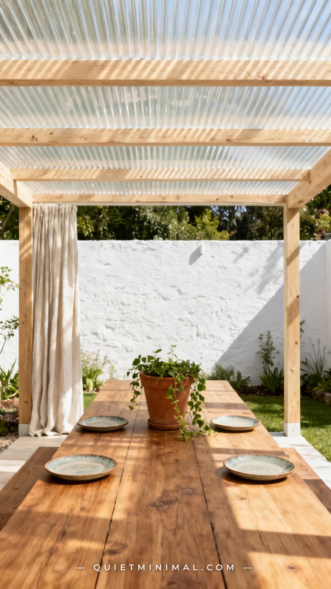 14 Corrugated Polycarbonate Pergola Roof Ideas That Actually Let Light Through