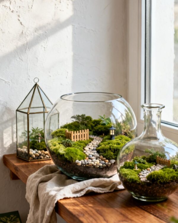 12 Fairy Garden Terrarium Ideas in a Glass Bowl or Large Planter (With Moss and Miniatures That Last)