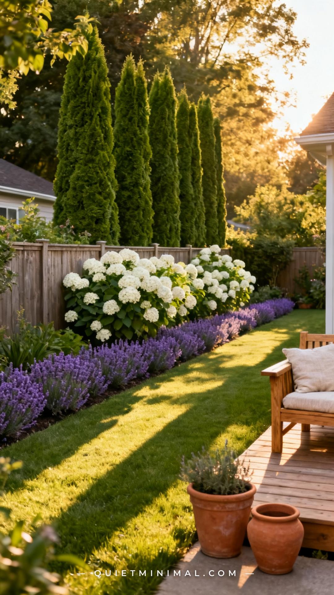 10 Living Privacy Fence Ideas With Hydrangea, Lavender, and Tall Trees ...