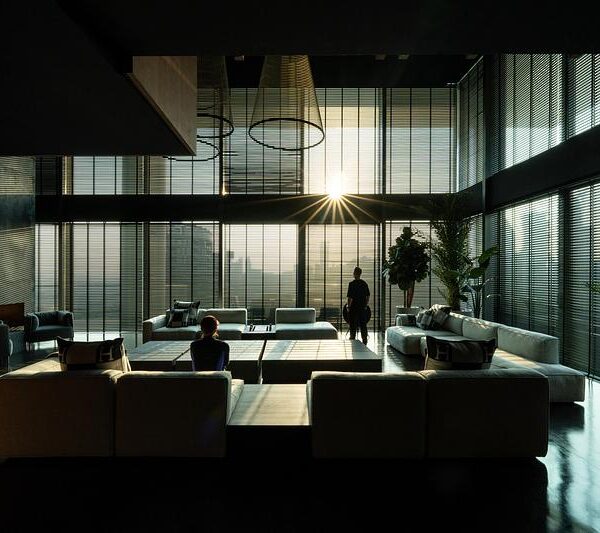Noir Matiere: A Dark High-Rise Interior Built on Shadow and Material