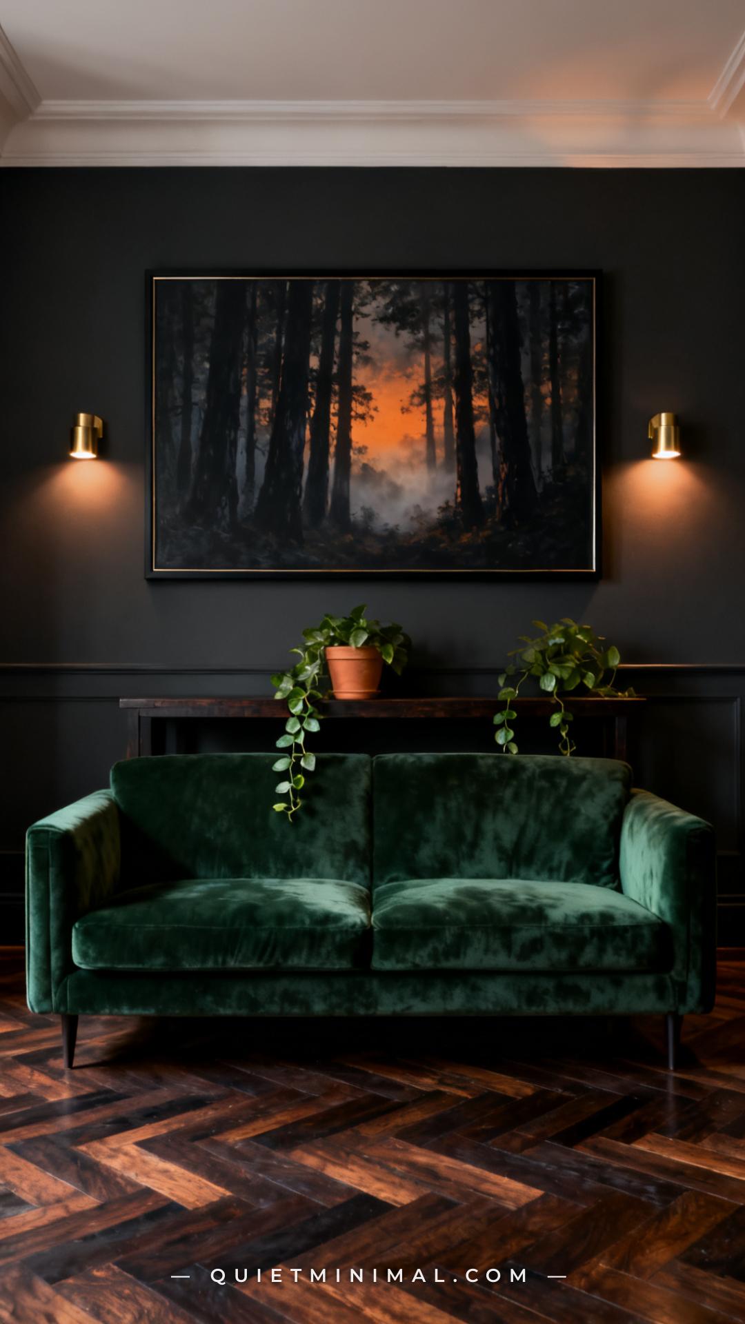 A vertical wide-angle photograph captures a moody