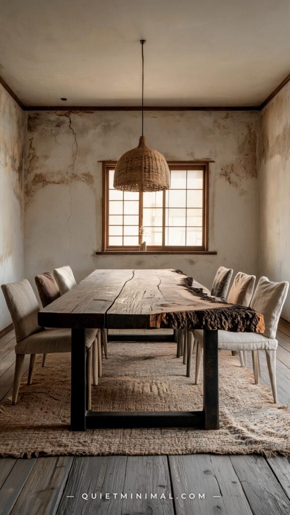 15 Rustic Dining Table Ideas with Live Edge Wood That Actually Look Intentional