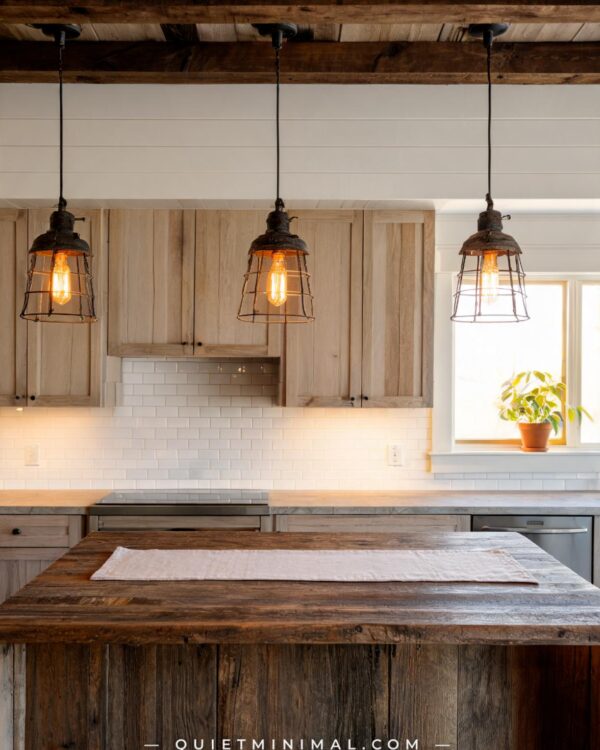 14 Rustic Pendant Light Ideas with Aged Iron and Edison Glow for Kitchen Islands and Dining Spaces