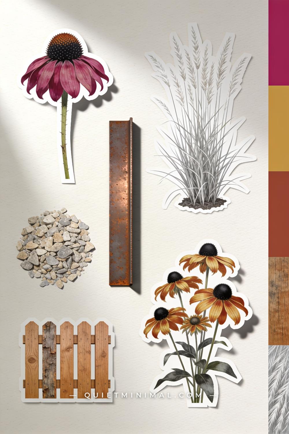 A Mood Board for Backyard Landscaping Ideas With Native Plants That Feel Designed