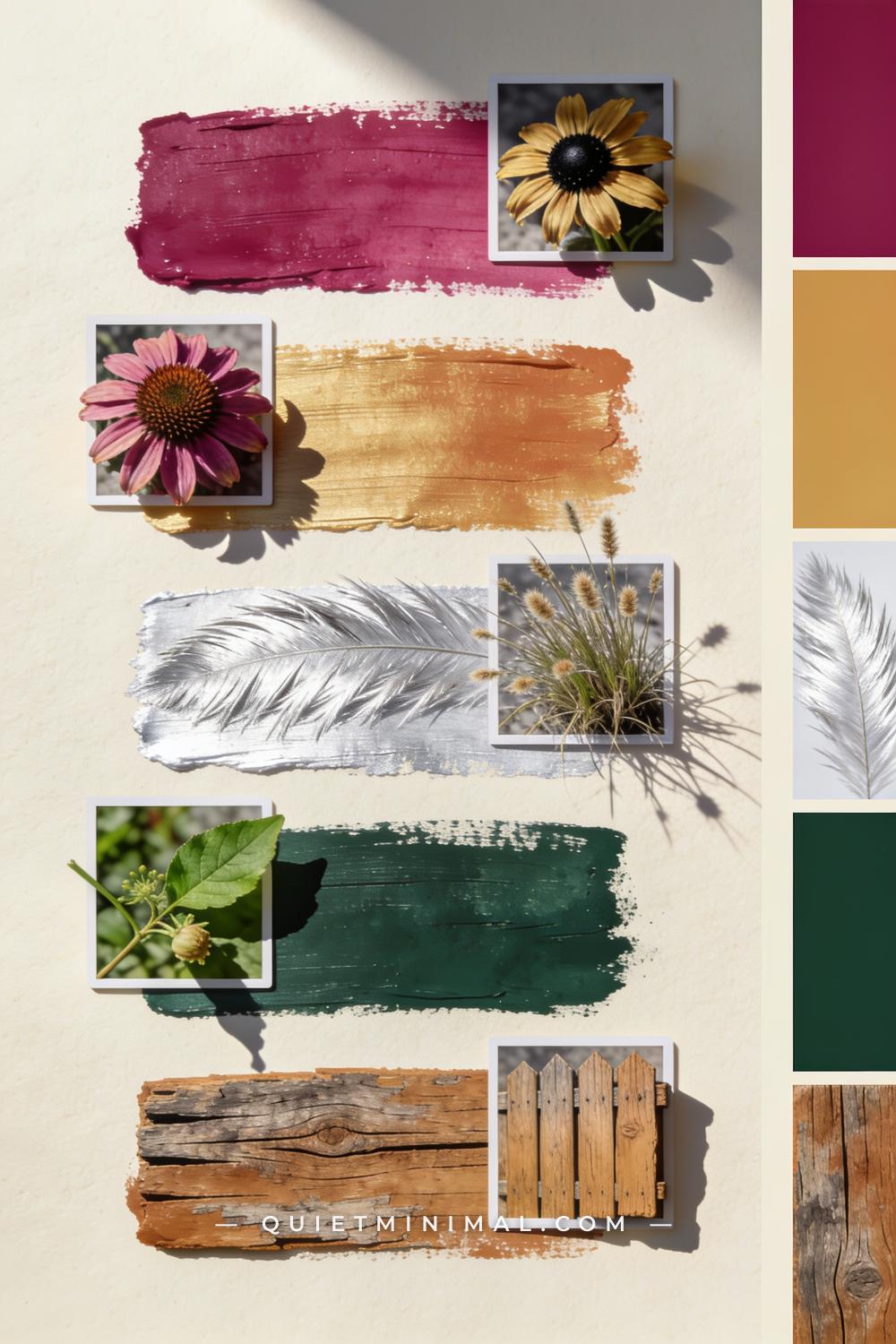 Grid Collage of Backyard Landscaping Ideas With Native Plants Done With Intention