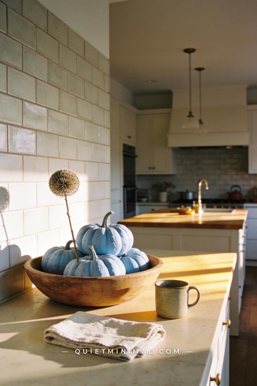 A wide establishing shot from across a kitchen