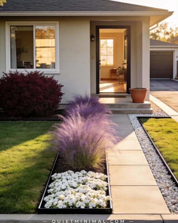 13 Front Yard Landscaping Ideas With Color Zones, Low-Maintenance Plants, and Clean Edging