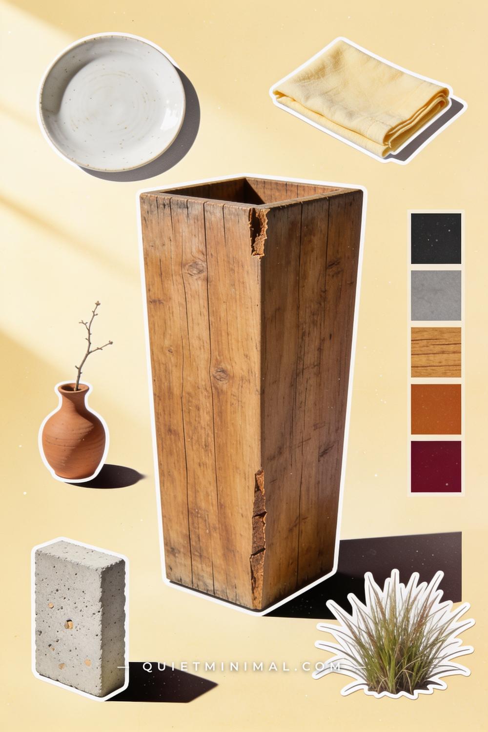 Shopping Collage — Tall Planter Privacy Wall Ideas for Backyard or Deck Spaces