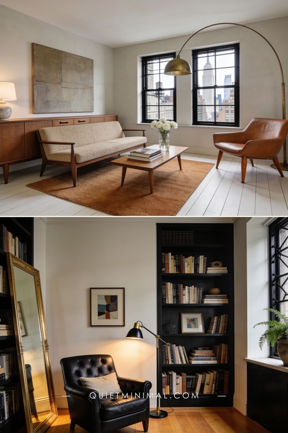 Midcentury Walnut in Small Spaces — small New York apartment interior