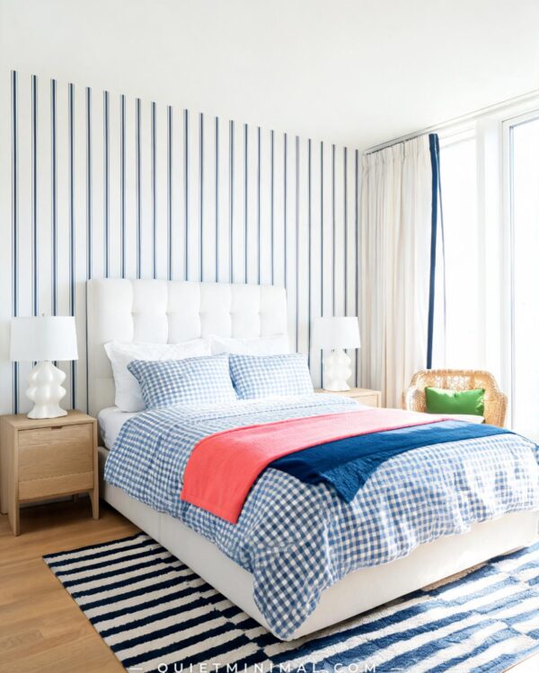 11 Preppy Bedroom Aesthetic Ideas That Actually Work (Gingham, Stripes & Scalloped Details Done Right)