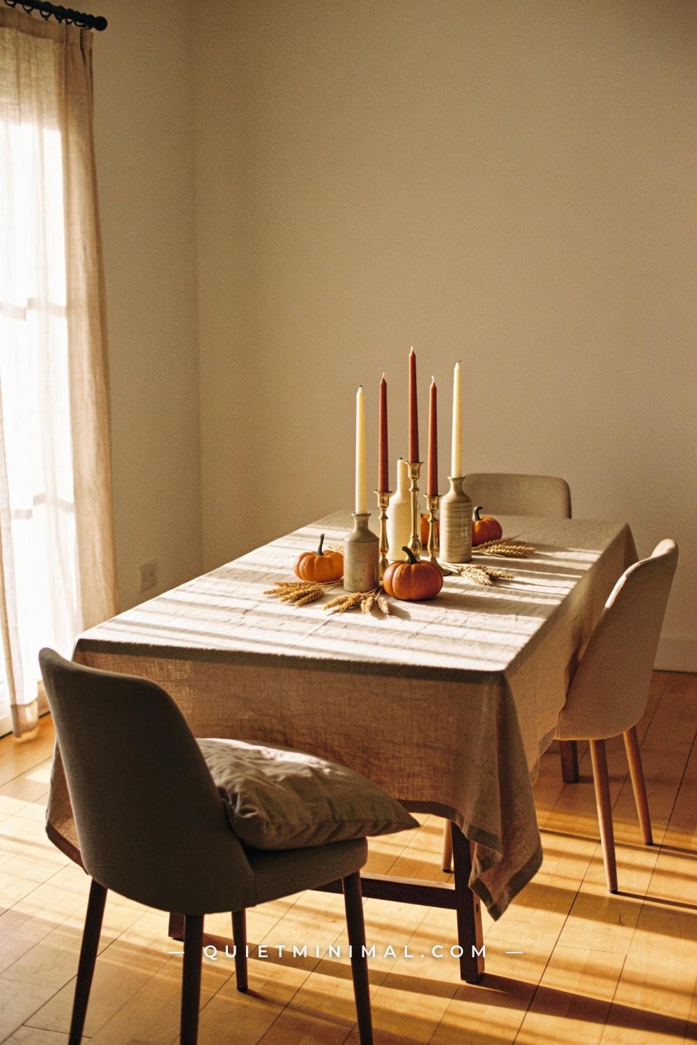 Thanksgiving Centerpiece Ideas with Taper Candles That Actually Work at the Dinner Table