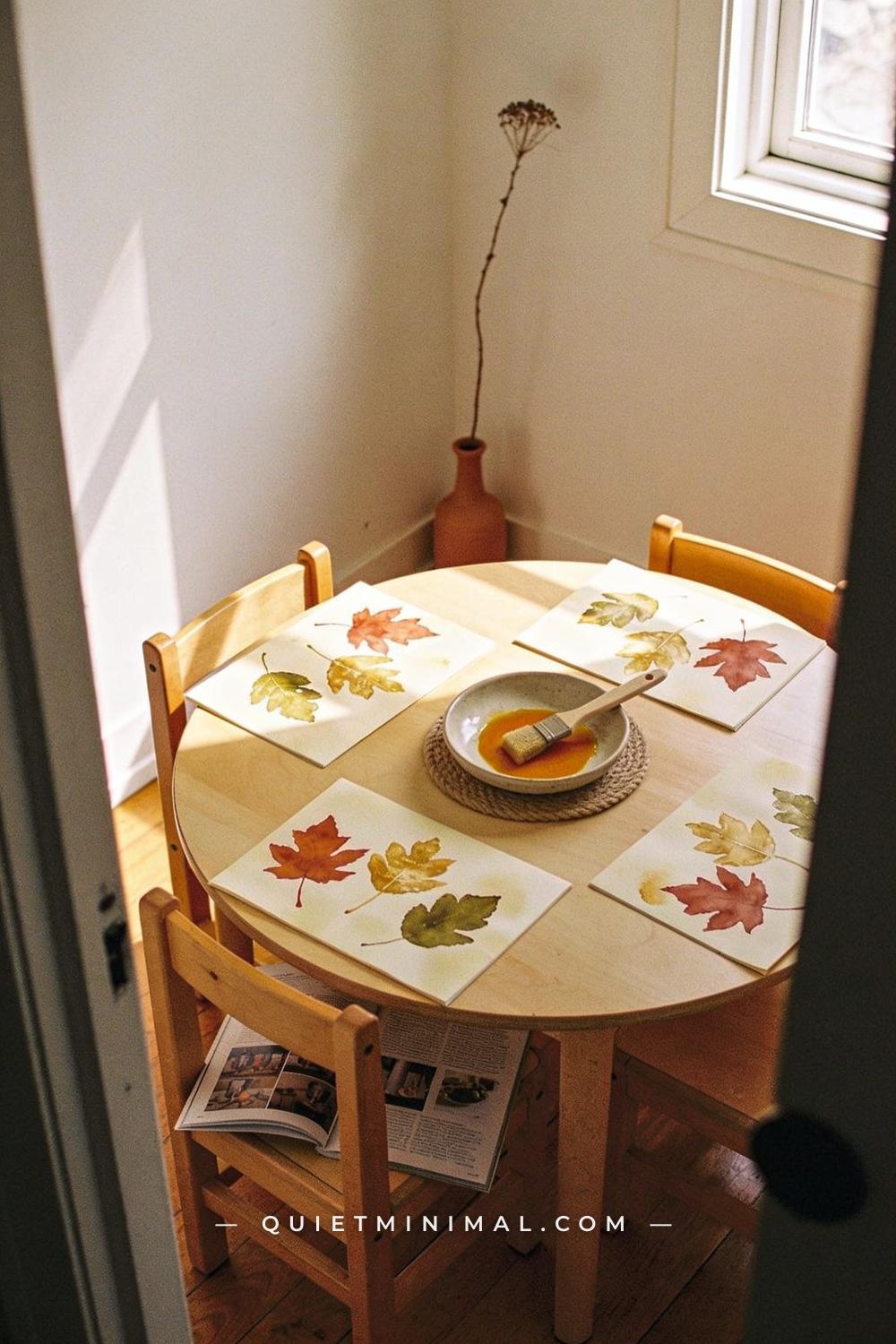 An establishing shot from the doorway of a warm