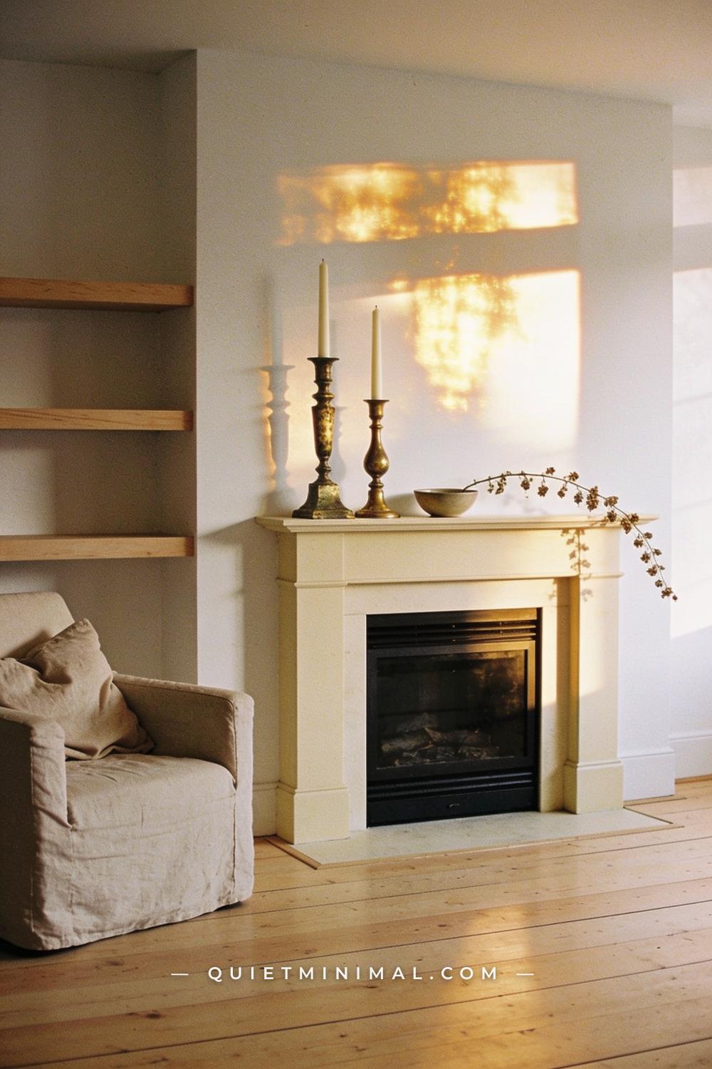 A wide establishing shot taken from across a living room