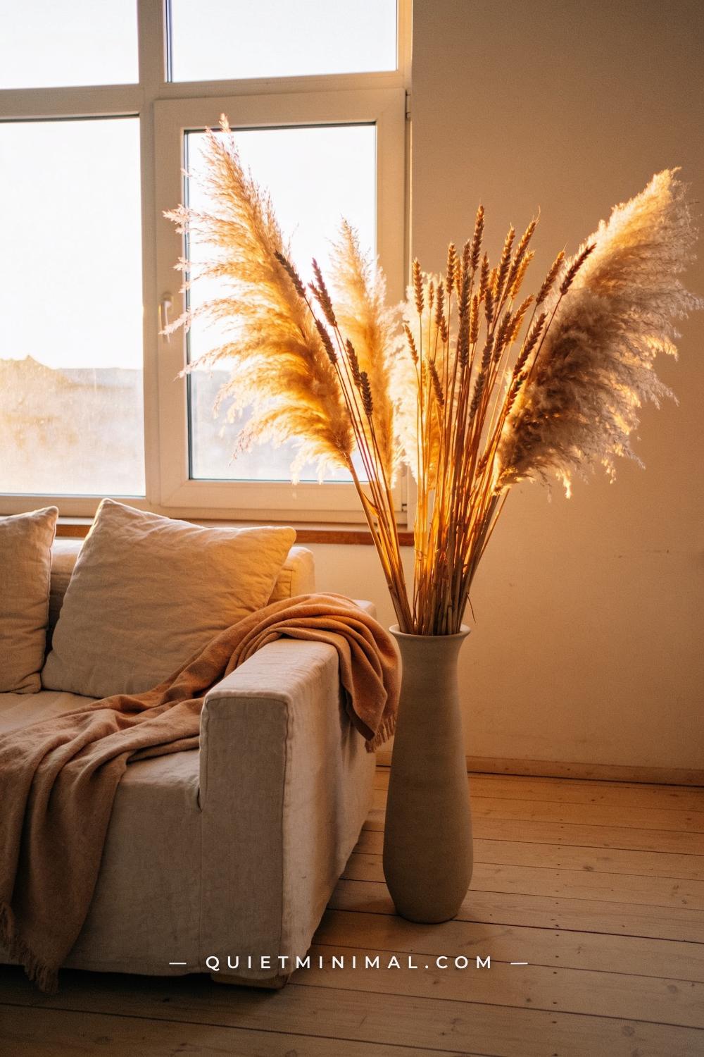 A wide establishing shot taken from across a living room