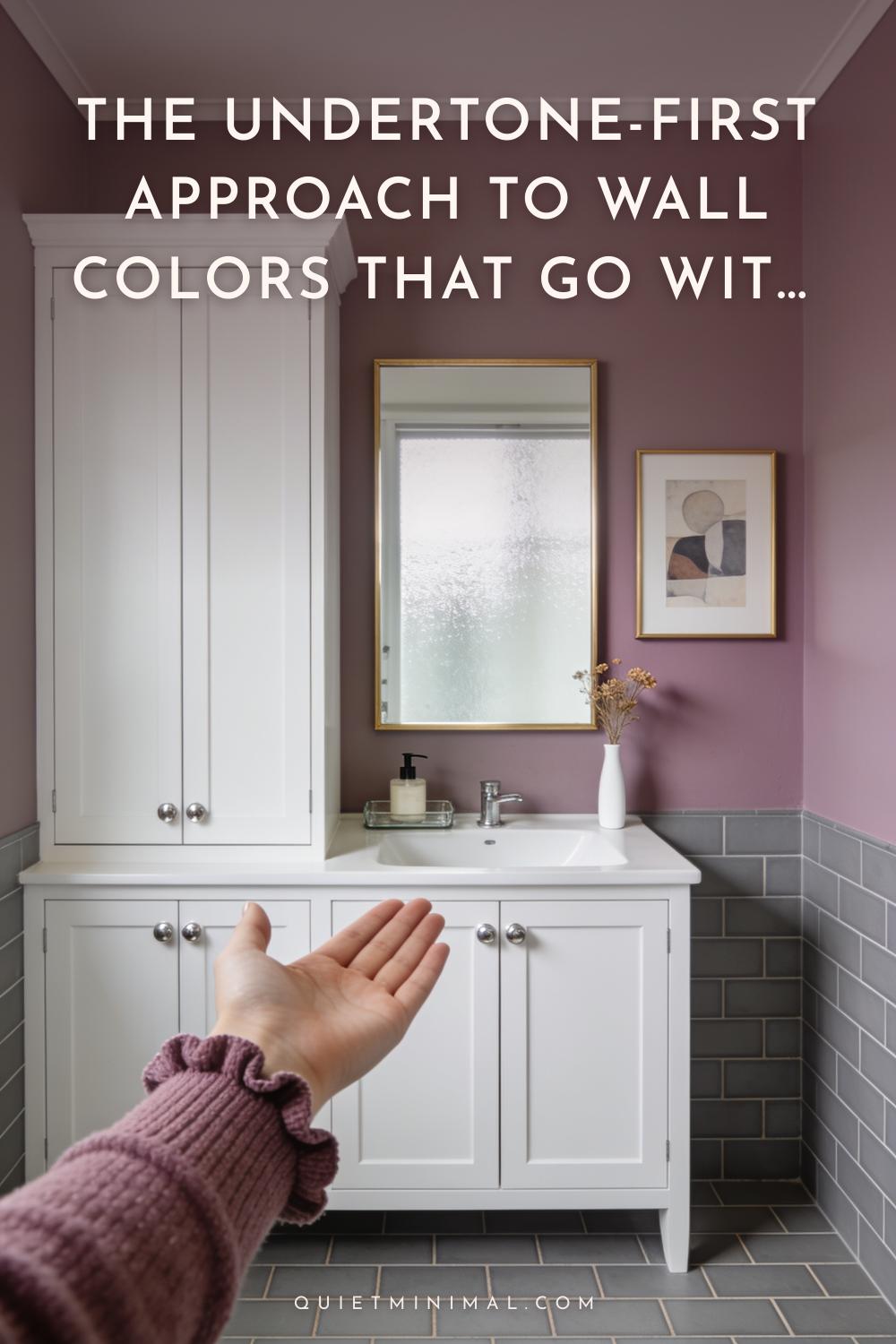 The Undertone-First Approach to Wall Colors That Go With Gray Floors in a Bathroom
