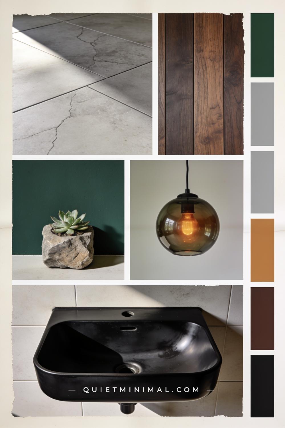 A Warm-Cool Undertone Mood Board for Gray Floor Bathrooms