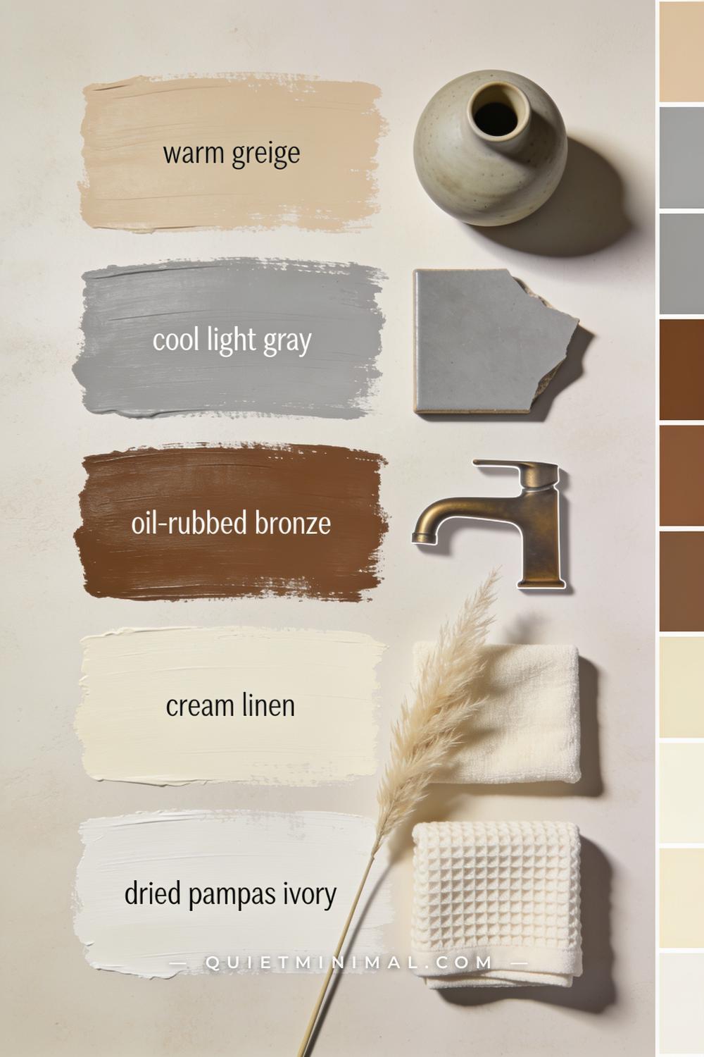 Cool-Gray Floor Bathroom Color Palette — Wall Shade Pairings