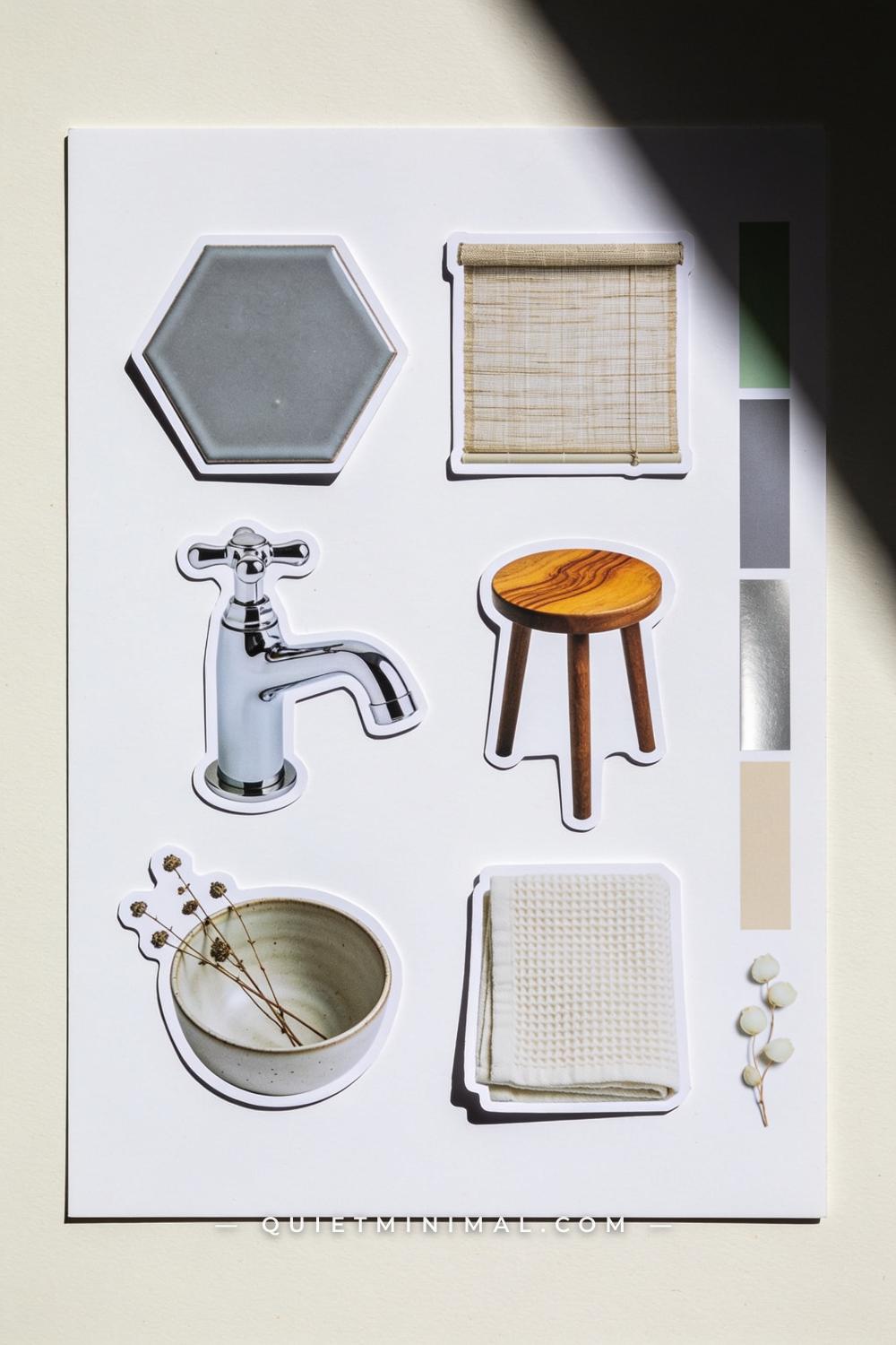 Blue-Undertone Gray Floor Bathroom — Wall Color Style Guide