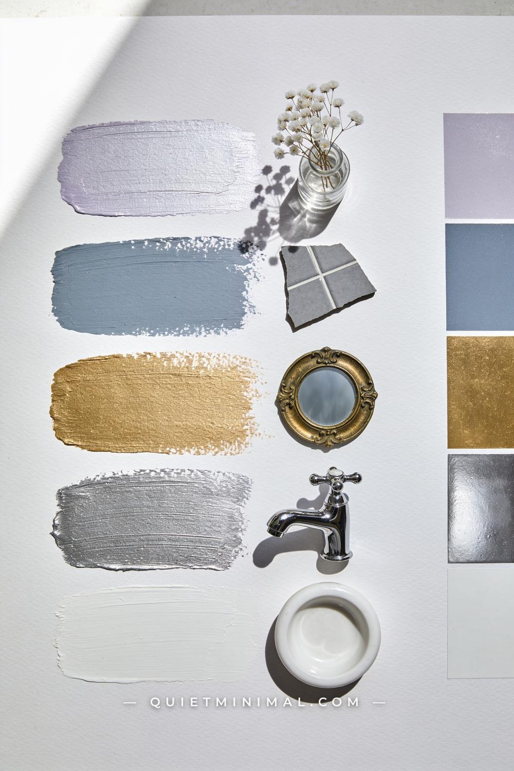 Earthy, Moody and Bright — Wall Color Palettes for Gray Floor Bathrooms