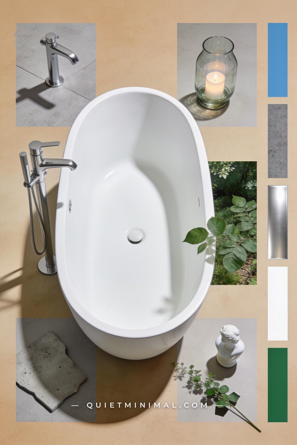 How to Pick Wall Colors for Gray Bathroom Floors — Color Palette Board
