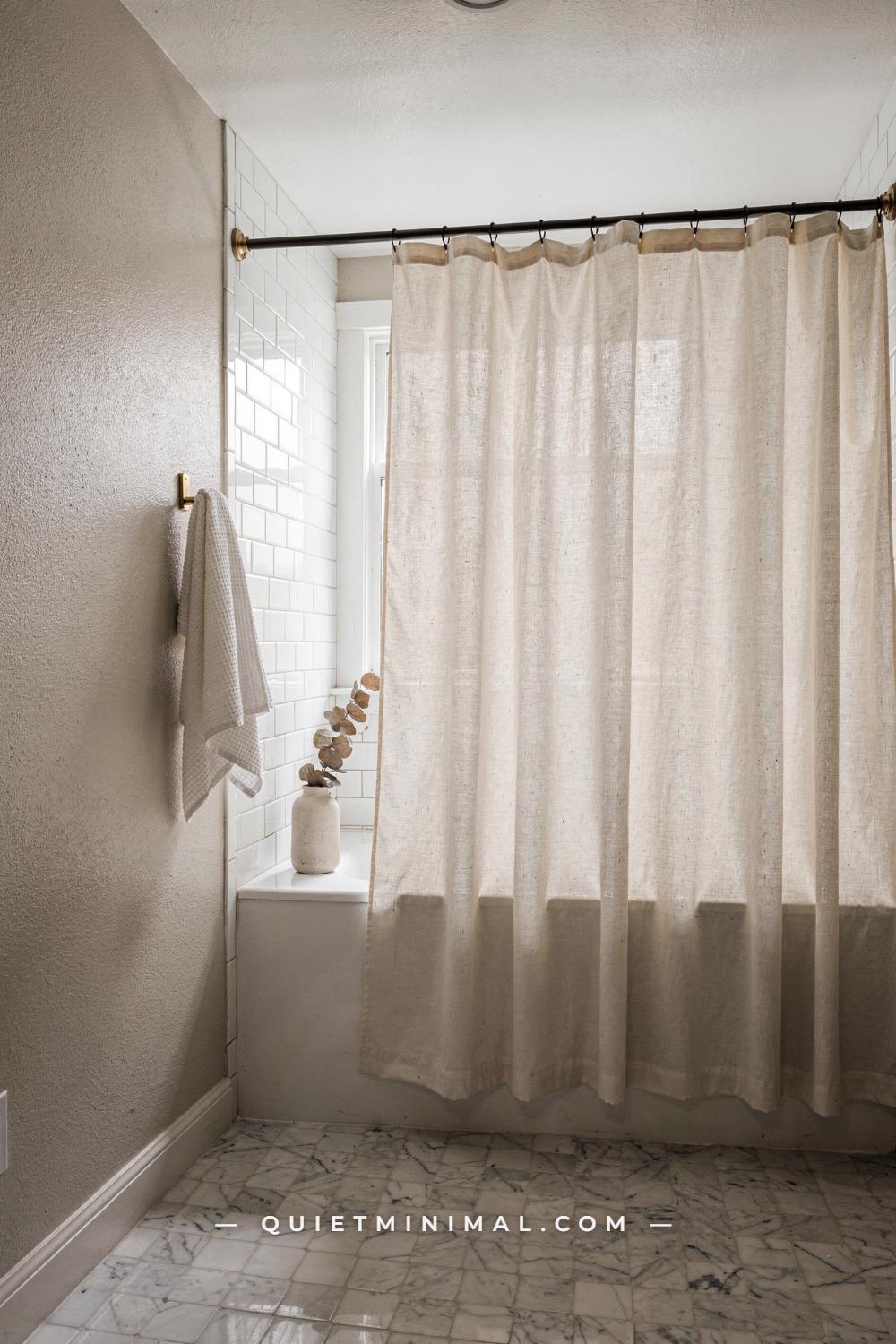 Why a Ceiling Shower Curtain Makes a Bathroom Feel Taller